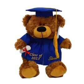 Tri Color Customizable Graduation Bear 12", Class of 2023, Graduation Gift for Him Boys Kindergarten, Embroidered Class of 2022 Name