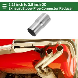 Motoforti 2.25"OD to 2.5"OD Mandrel Exhaust Bend Elbow Concentric Reducer T304 Stainless Steel Pipe Adapter 5 Inch Length Silver Tone