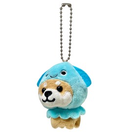 LamPlanning Series-3 Traveling Bean Shiba Key Chain Mascot, Ball Chain, Back Charm, Cute, Fluffy, Dog, Shiba Inu, Mameshiba, Healing, Braun