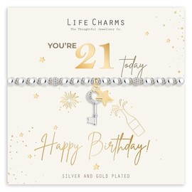 Life Charms Happy 21st Birthday bracelet