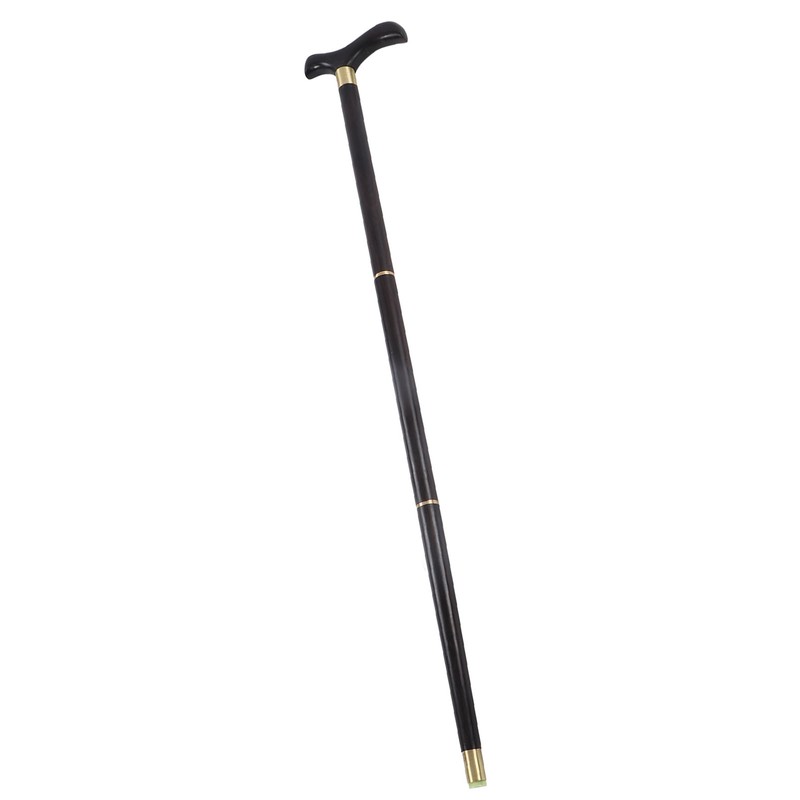 African Blackwood Detachable Walking Stick Elderly Ergonomic 3 Section Walking