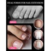 EBANKU Pack of 120 Poly Gel Nail Shapes for Toes,