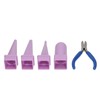 4Pcs Jewelry Mandrel Round Oval Triangle Square Jewellery Making Tool
