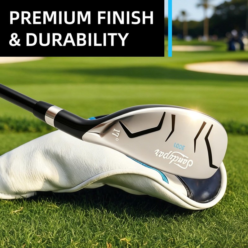 Hybrid Golf Clubs for Men & Women, Graphite Shaft (Silver,Regular-17°)