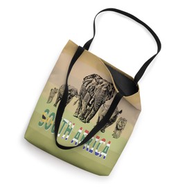 Big Five Proudly South African Wildlife on Africa Colors Tote Bag
