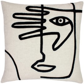 furn. Mono Face Cushion Cover, Linen, 50 x 50cm