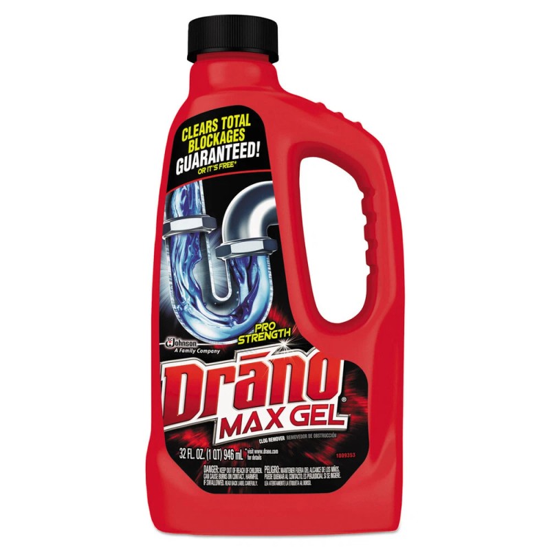 Drano 335710 32 oz. Max Gel Clog Remover Bottle (12/CT)