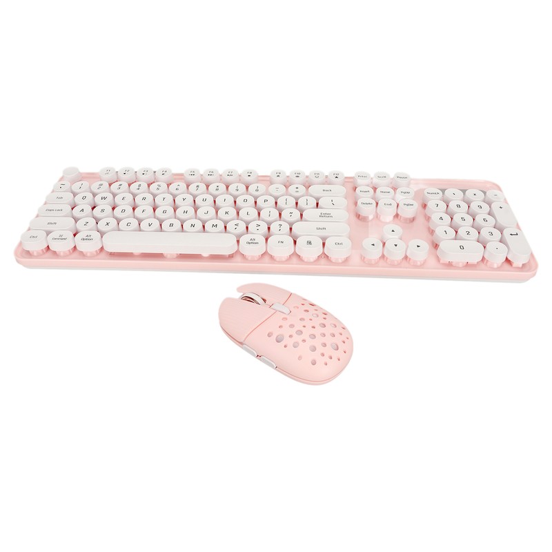 Wireless Keyboard and Mouse Combo Pure Color Retro 2.4G Wireless