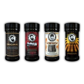 Bearded Butchers Mild & Sugar Free Seasoning 4-Pack – Original, Bold, Chipotle & Butter Blends – Gluten-Free, No MSG, No Sugar – All-Purpose Spices for Meats, Veggies & More