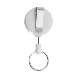 Karteo® ID Card Yo-Yo White with Belt Clip and Key Ring | ID Card Holder with Retractable Mechanism | for ID Card Holder
