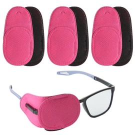 OzEssence 6 Pcs Pink Eye Patches for Kids, Reusable Eyepatch Amblyopia, Soft and Comfortable Eye Patch Suitable for Amblyopia Strabismus Need Correction Children Teenagers Adults