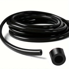 AotoKoop High Temperature 5/32 Silicone vacuum Tubing Hose, Length 5 FT Black (4mm ID - 1.5 Meter)