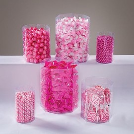 Fun Express Bulk 24 Pieces Plastic Clear Octagon Candy Containers