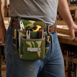 Tool Waist Pouch for Repairs – Multi-Pocket Oxford Cloth Organizer for Woodworking, Electrical & Maintenance Jobs