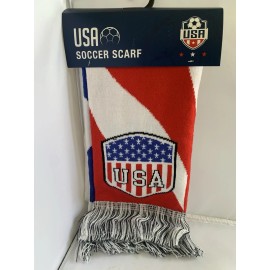 Unbranded USA Soccer Stars and Stripes American Flag Scarf Unisex Adult New