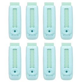 PATIKIL 8pcs Erasers, Sliding Elastic Eraser Push Pull Cute Pencil Eraser Soft Large Capacity with Plastic Case for Sketching, Drawing, Artist, Teacher Pencils, Green