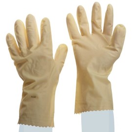 Ansell Technicians 88-390 Latex/Neoprene Glove, Chemical Resistant, Pinked Cuff, 12" Length, 13 mils Thick, Medium (Pack of 12 Pairs)