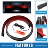 X AUTOHAUX Car Spoiler with Red LED Light 47.2"/1.2m Carbon
