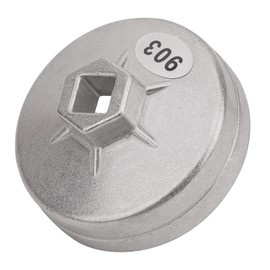 AHL 903 Cap 74mm 14 Flutes Oil Filter Wrench 1/2" Square Drive Oil Filter Removel Tools Filter Socket Wrench Spanner Hand Tool for Lionel, Hafei, Mazda, Family, Primal, Geely