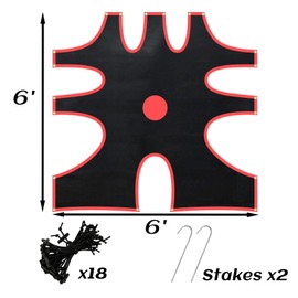 Doubleriver Lacrosse Goal Target Lacrosse Target for Goal 6x6FT Lacrosse Goal Shooting Target with 9-Pocket Practice Accuracy Red
