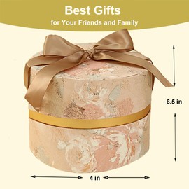 Oopoto Powder Puff, Large 6'' Body Powder Puff for Dusting Powder, Women Powder Puff with Storage Container for Bath, Body Powder Applicator and Oversize Powder Puffs for Body Powder (Yellow)