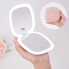 Mocado Compact LED Travel Makeup Mirror - 4 Inches 1X/10X