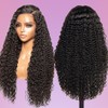 Curly Lace Front Wig Human Hair 22 Inch 13x4 HD