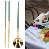 Stainless Steel Flatware Set Reusable Utensils Set Student Cutlery Storage