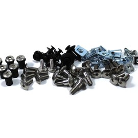 Speedy Fasteners Complete DZUS & Stainless Steel Fairing Bolt Kit For Fairings & Screen fits Yamaha R1 2002-2003