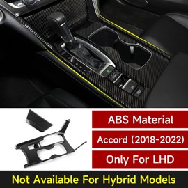 BRMYL Gas Version Gear Shift Panel Decals for Honda Accord 2018 2019 2020 2021 2022 10th Gen Accessories ABS Carbon Fiber Interior Stickers
