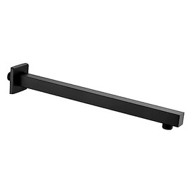 Brazo con Chapeton para Regadera,Brazo de Extensión de Ducha de Acero Inoxidable de 20 Pulgadas,Brazo de Ducha Recto Montado en la Pared,Negro Mate,CV