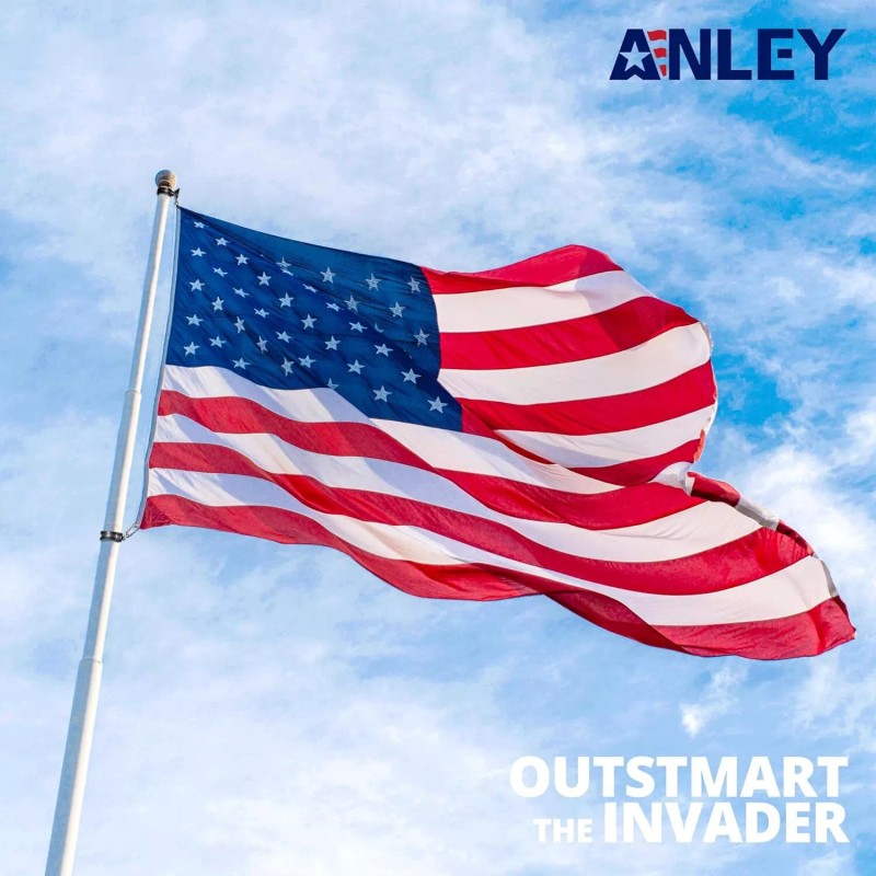Anley 4 Pack Flagpole Clamp and Clip Kit Stainless Steel