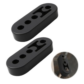 2PCS 4 Hole Exhaust Hanger Adjustable Muffler Shock Absorber for Pipe, Universal Tailpipe Mount Brackets Insulator Fit Car Truck Suv, for Vehicle Secure Installation and Vibration Reduction