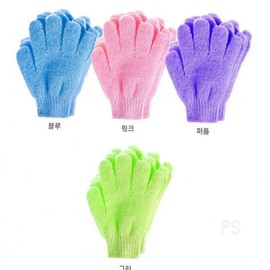 Blue Hand-Shaped Exfoliating Bath Mitt & Back Scrubber Exfoliating Scrub Towel 3ea