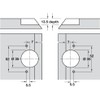 Miter Flap Cabinet Hinge 1.5mm (1/20'') Wide with 90° Opening