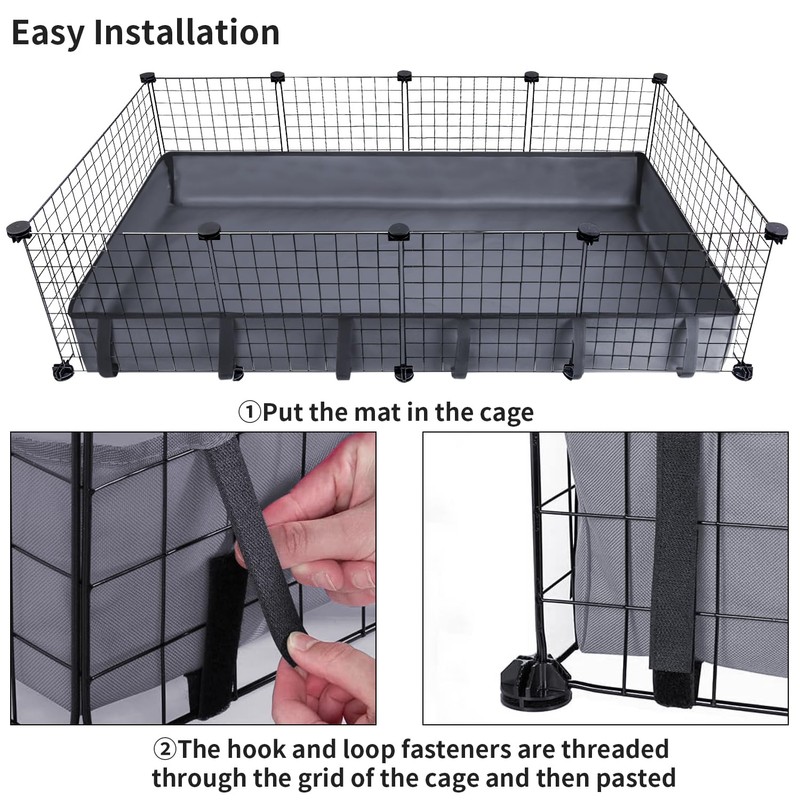YUJHON Guinea Pig Cage Liner Pet Bedding Base Waterproof Oxford