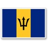 2 x 10cm/100mm Barbados Flag Window Cling Sticker Car Van
