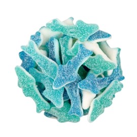 Mini Sour Gummy Baby Sharks (Blue Raspberry, 2 Pound)