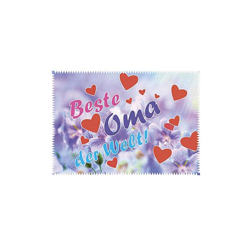 Cleaning Cloth for Glasses with "Bester Opa/Beste Oma der Welt"