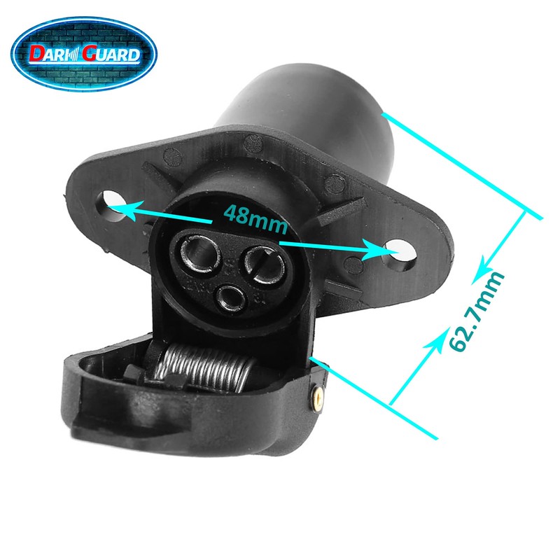 DARKGUARD Tractor 3-Pin Plug and 3-Pin Socket 12 V Tractor,