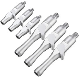 Adaptadores de válvula de succión de eyector de saliva dental, paquete de 6, adaptador universal de punta HVE/SE con control de succión fuerte y débil, válvulas de succión dentales de aluminio