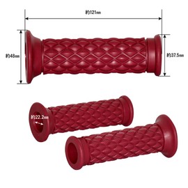 Bike Diamond Handle Grip Through Type, Brown