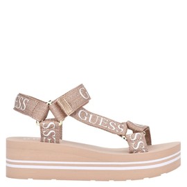 Guess Women's AVIN Wedge Sandal, Rose Gold, 9