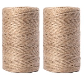 GARDENIX 300 m Jute Twine Made of Natural Fibre, 1.5 mm, 100% Biodegradable, for Crafts, Decoration, Gift Wrapping, Natural Fibre Parcel Cord for Garden (2 Rolls x 150 m Length, 1.5 mm Thick)