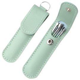 6-Piece Ear Wax Removal Tool Set with Storage Case, Stainless Steel Ear Picks, Mint Green
