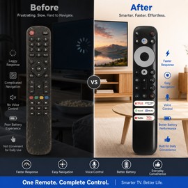 Voice Remote Control for Compatible TCL Smart TVs – RC902V FMR1 Replacement with Bluetooth and IR Navigation