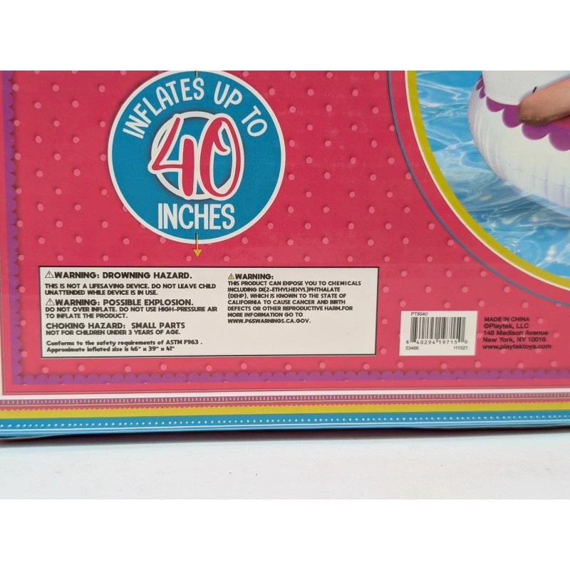 Playtek Giant Llama 40” Pool Float W/ Repair Patch Included