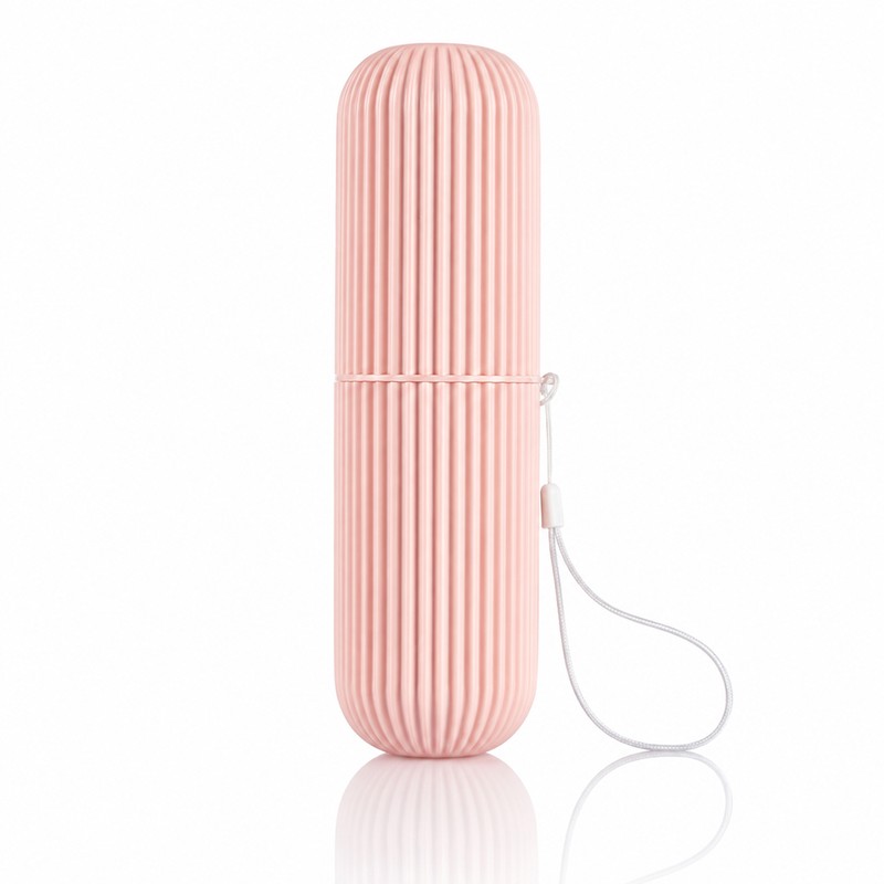 Portable Travel Toothbrush Holder with Cup - Compact Toothpaste Storage