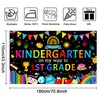 Mocsicka Kindergarten Graduation Backdrop Banner, Goodbye Kindergarten On My Way