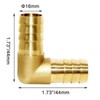 TOP-VIGOR 3 Pieces 16mm Barb Brass 90 Degree Elbow Connector
